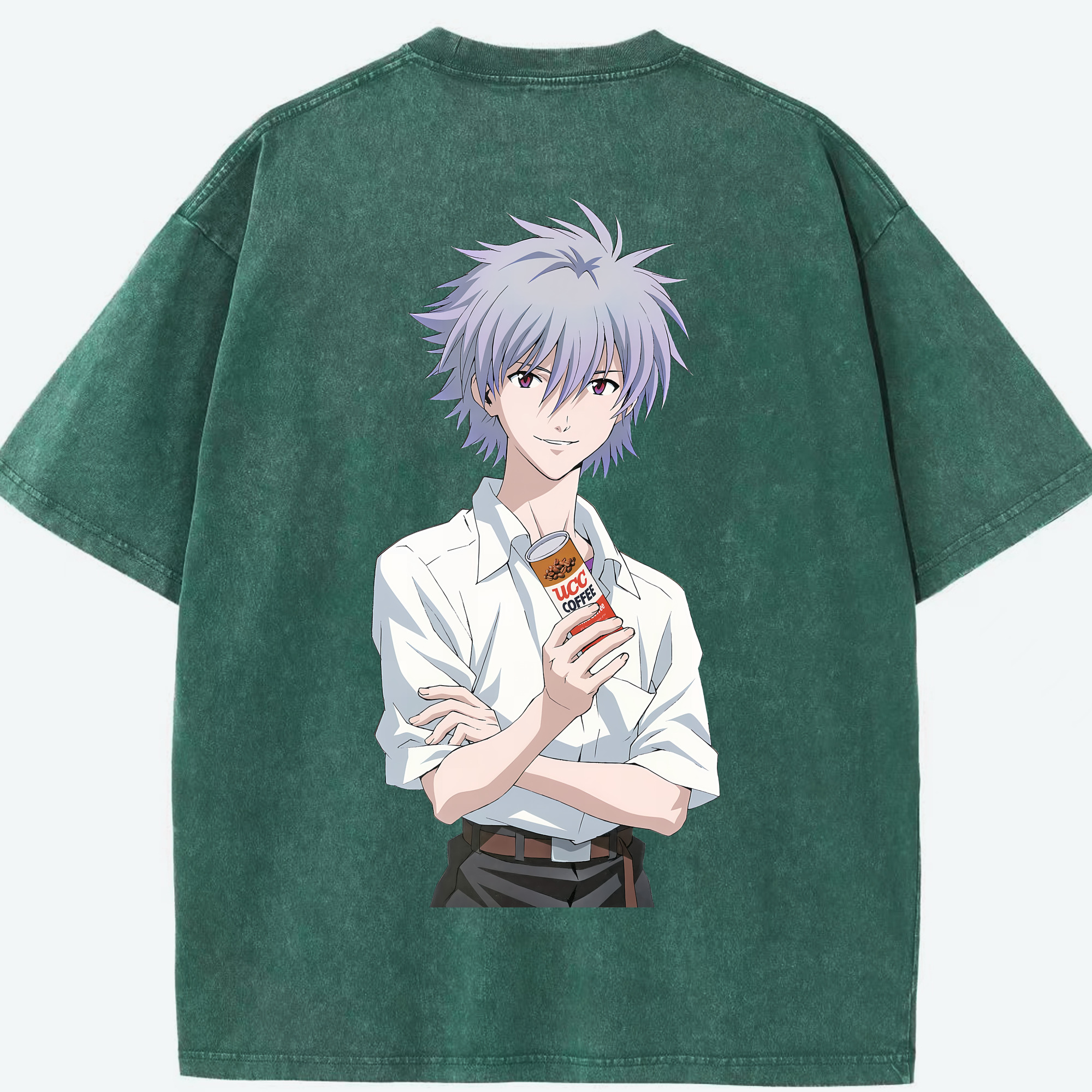 （画像用） EVA 新世紀エヴァンゲリオン 綿100% ヴィンテージ風 半袖Tシャツ（背面プリント）